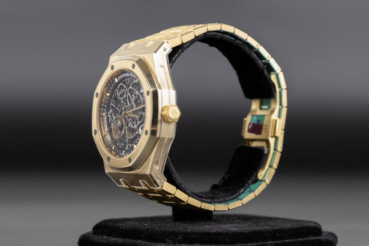 Audemars Piguet 15407BA Royal Oak New Yellow Gold Novelty Openworked