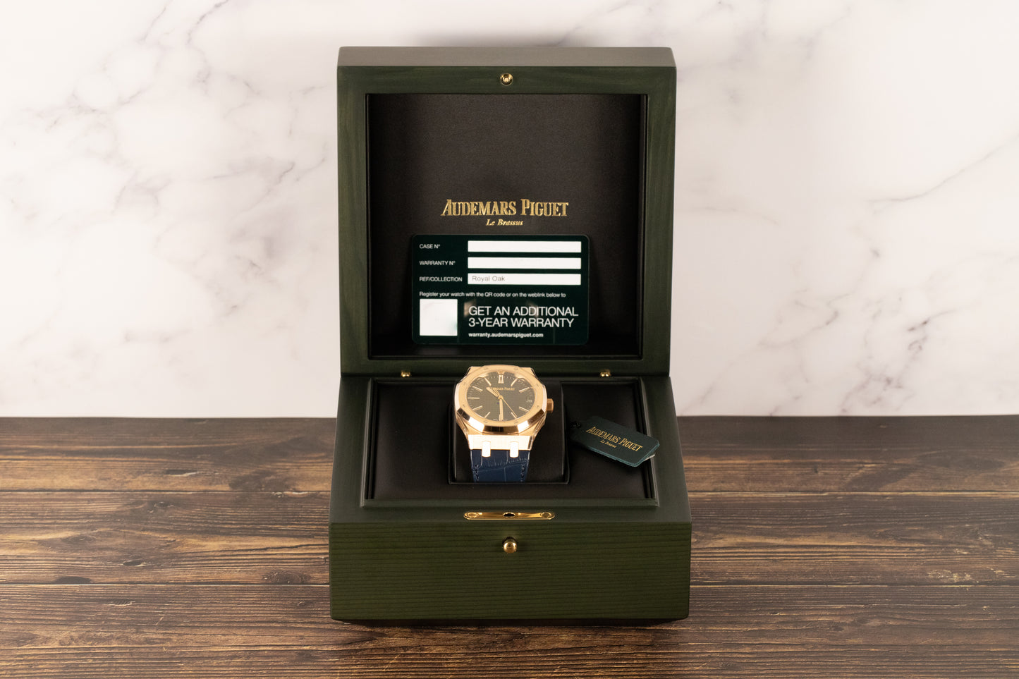 Audemars Piguet 15510OR Royal Oak Blue Dial Blue Strap