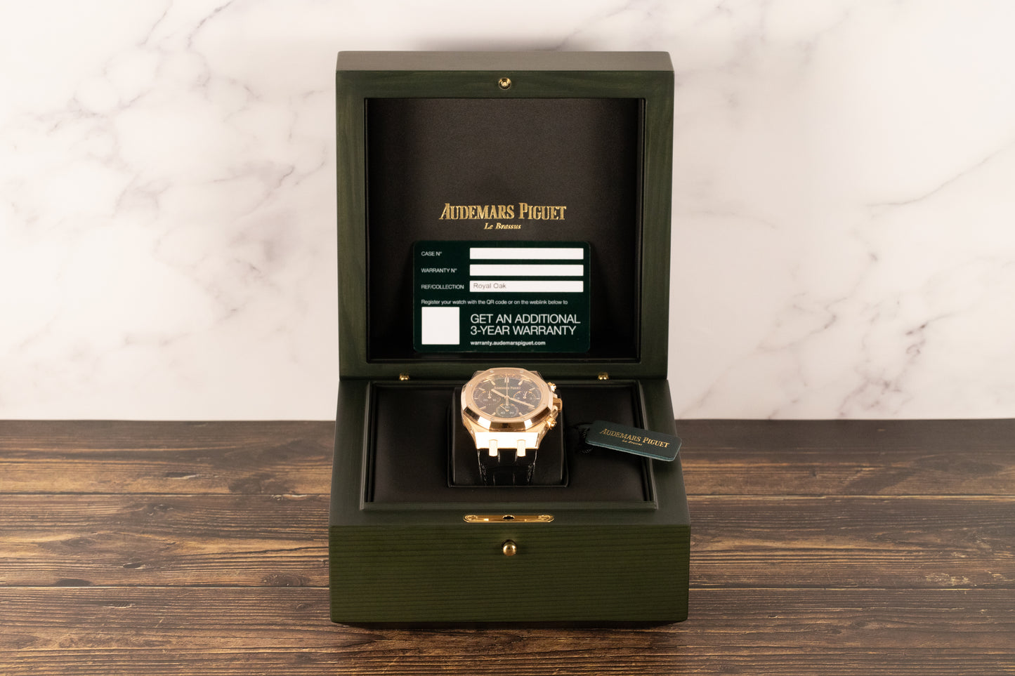 Audemars Piguet 26240OR Royal Oak Chronograph Flyback Black Dial Black Strap