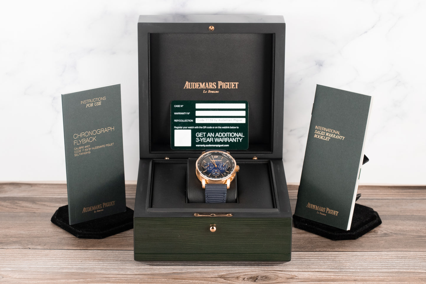 Audemars Piguet 26393OR Code 11.59 Chronograph Blue Dial