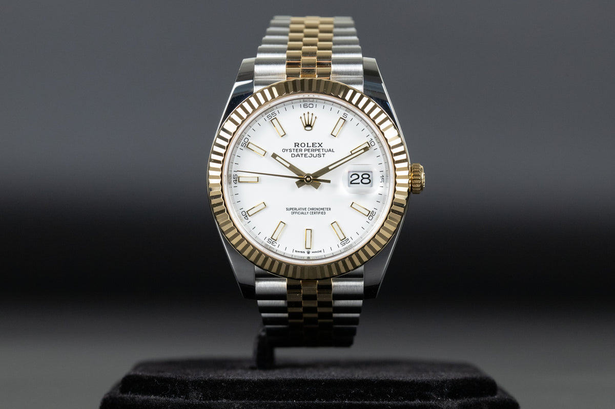 Rolex<br>126333 Datejust 41 18k/SS White Dial