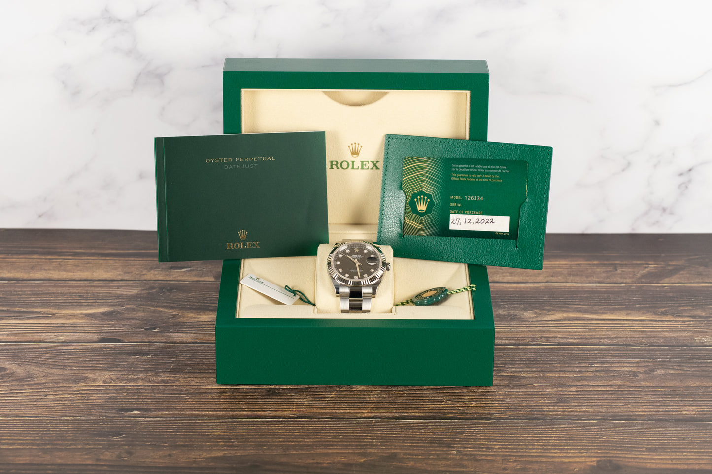 Rolex 126334 Datejust 41 Black Diamond Dial