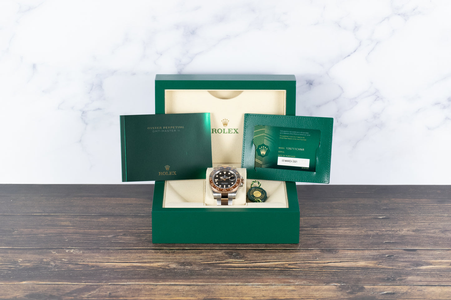 Rolex 126711CHNR GMT Master II SS/18k 'Root Beer'