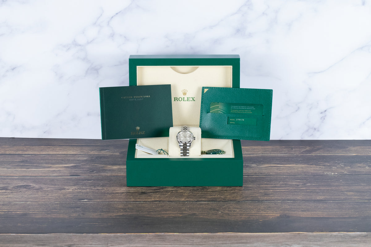 Rolex<br>279174 Datejust 28 Silver Roman Numeral Dial