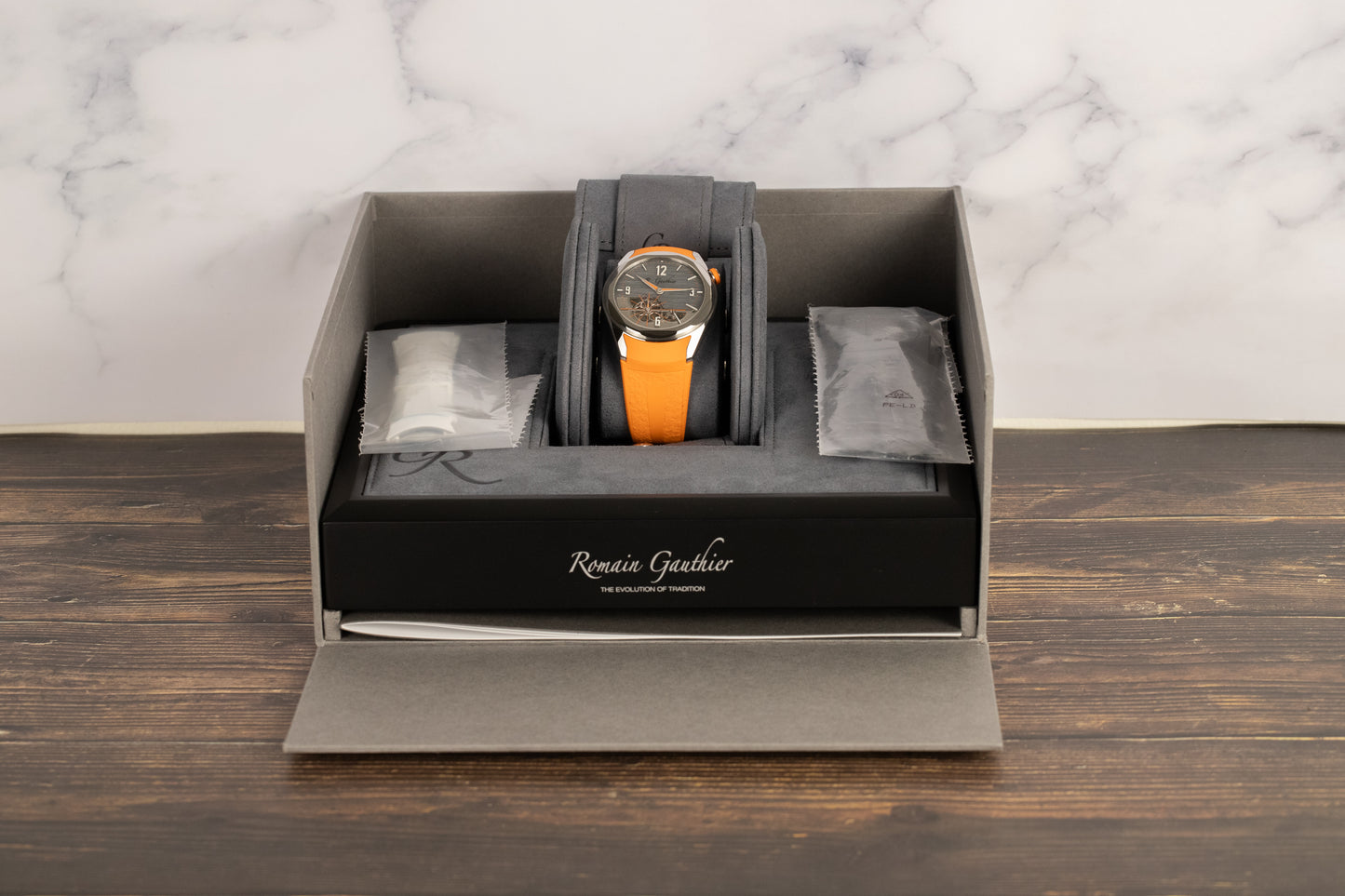 Romain Gauthier MON00560 Titanium C6 Grey Openwork Dial