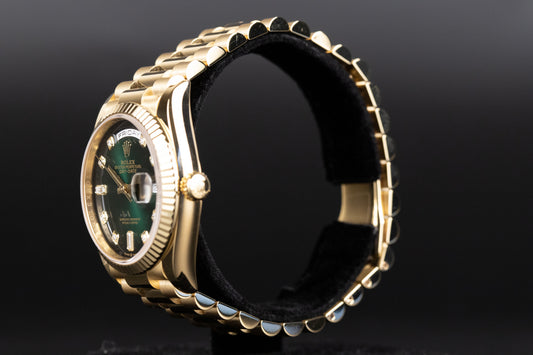Rolex 128238 Day-Date 36 Green Ombre Dial