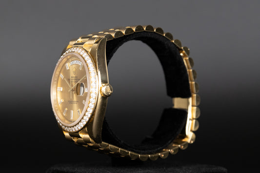 Rolex 228348RBR DayDate 40 Baguette Diamond Dial Diamond Bezel
