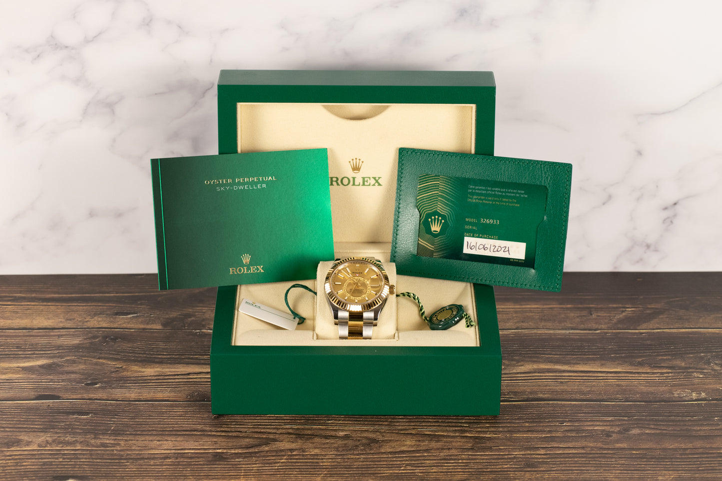 Rolex 326933 Sky-Dweller SS/18k Champagne Dial