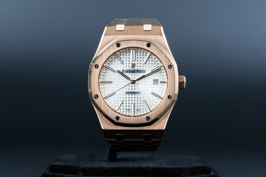 Audemars Piguet 15400OR Royal Oak White Dial