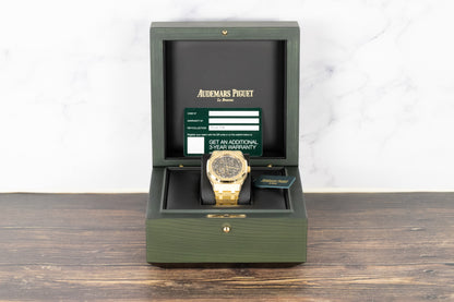 Audemars Piguet 15407BA Royal Oak New Yellow Gold Novelty Openworked