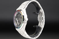 Audemars Piguet 15412BC Royal Oak Frosted Gold Double Balance Wheel Openworked Factory Baguette Rainbow Bezel