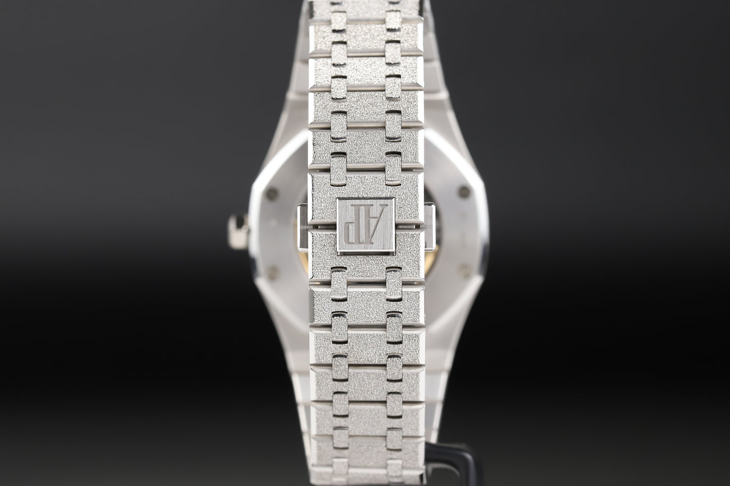 Audemars Piguet 15412BC Royal Oak Frosted Gold Double Balance Wheel Openworked Factory Baguette Rainbow Bezel
