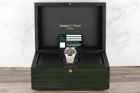Audemars Piguet 15412BC Royal Oak Frosted Gold Double Balance Wheel Openworked Factory Baguette Rainbow Bezel