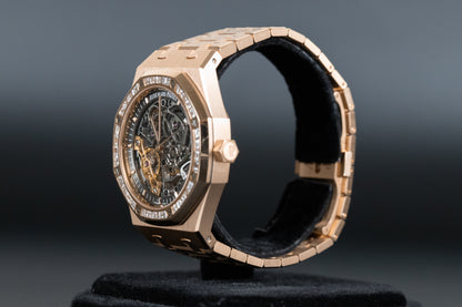 Audemars Piguet 15412OR Royal Oak Double Balance Wheel Openworked Factory Baguette Bezel