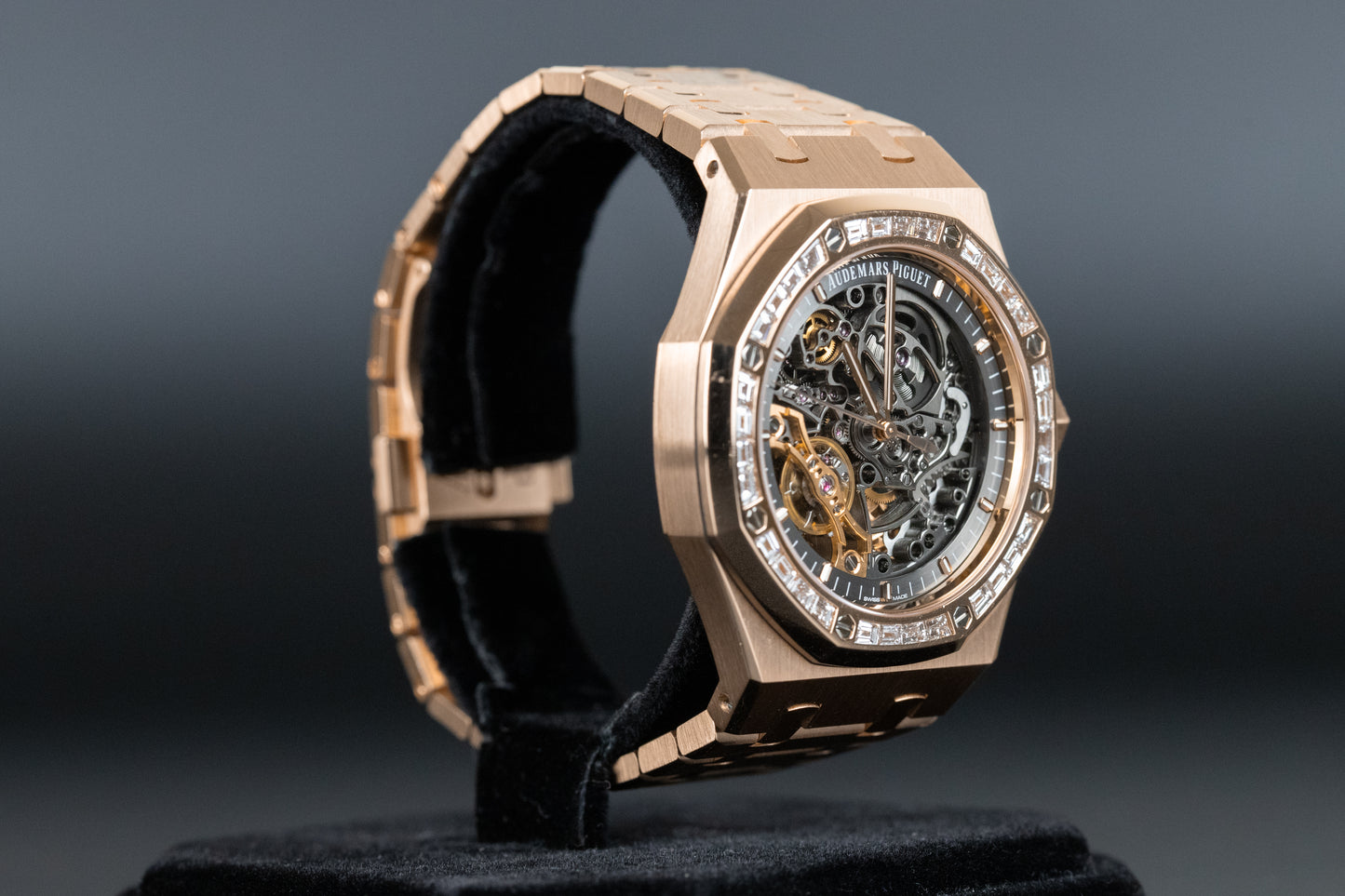 Audemars Piguet 15412OR Royal Oak Double Balance Wheel Openworked Factory Baguette Bezel