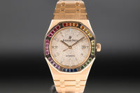 Audemars Piguet 15413OR Royal Oak Pave Dial Rainbow Bezel 1 of 10