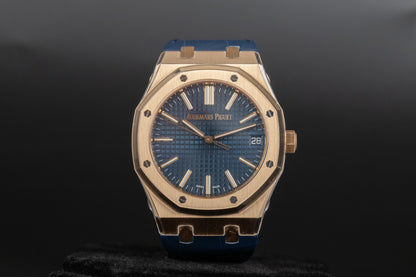 Audemars Piguet 15510OR Royal Oak Blue Dial Blue Strap