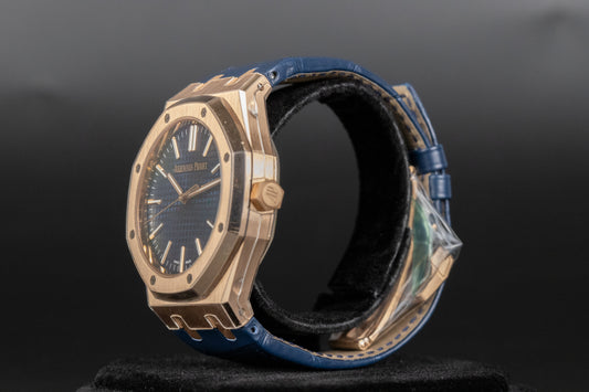 Audemars Piguet 15510OR Royal Oak Blue Dial Blue Strap