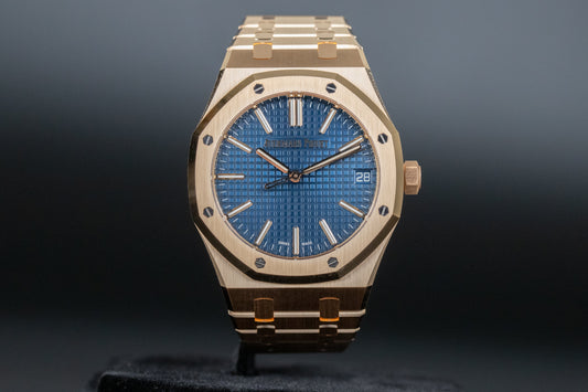 Audemars Piguet 15510OR Royal Oak Blue Dial 50th Anniversary
