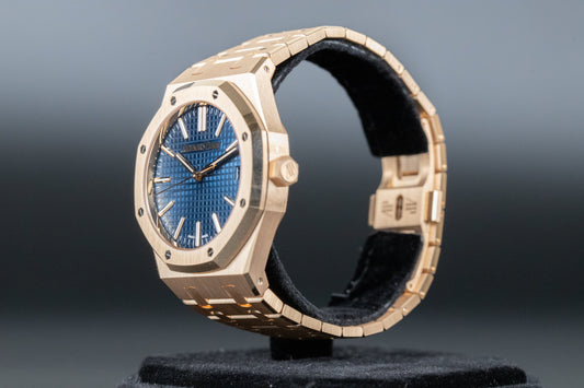 Audemars Piguet 15510OR Royal Oak Blue Dial 50th Anniversary