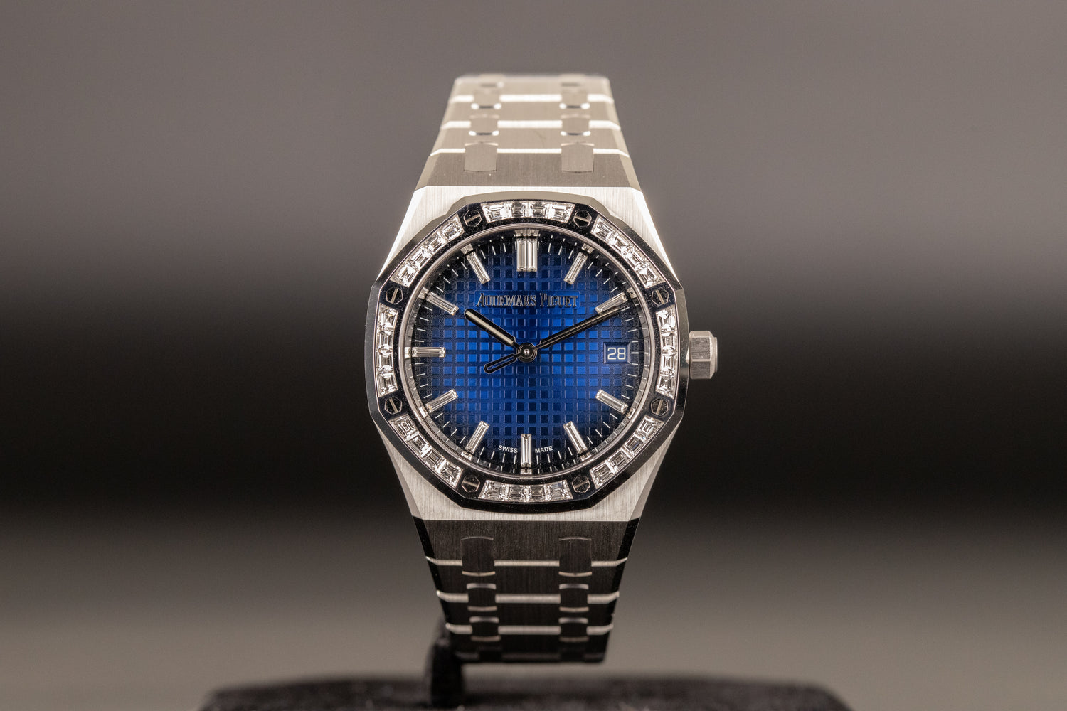 Audemars Piguet 77451BC Royal Oak Blue Dial Diamond Bezel