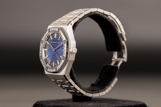 Audemars Piguet 77451BC Royal Oak Blue Dial Diamond Bezel