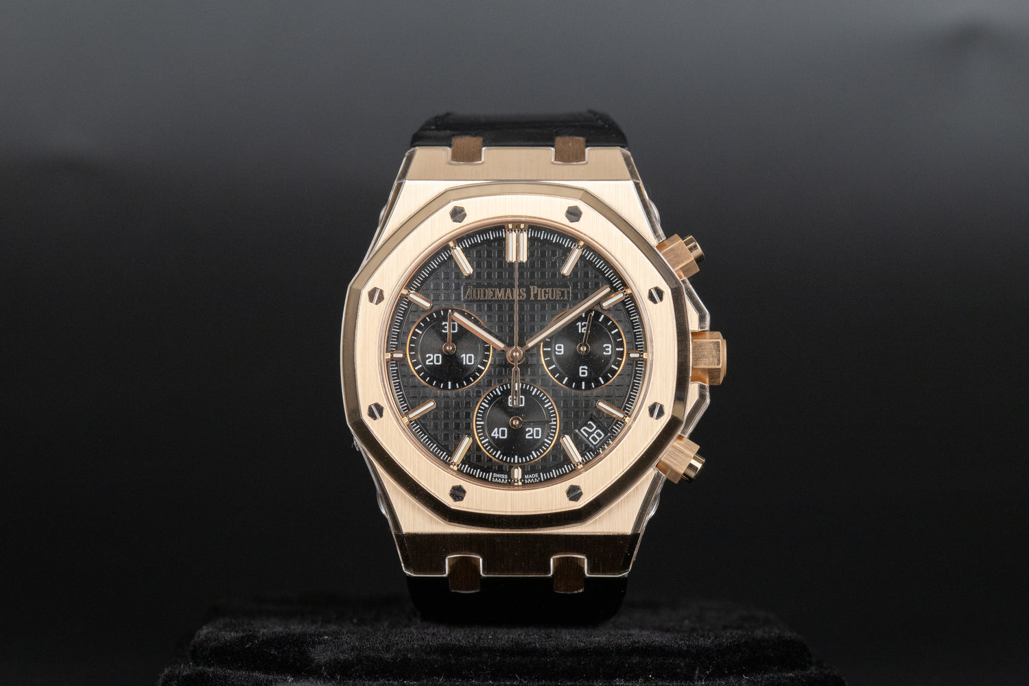 Audemars Piguet 26240OR Royal Oak Chronograph Flyback Black Dial Black Strap