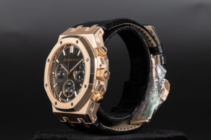 Audemars Piguet 26240OR Royal Oak Chronograph Flyback Black Dial Black Strap