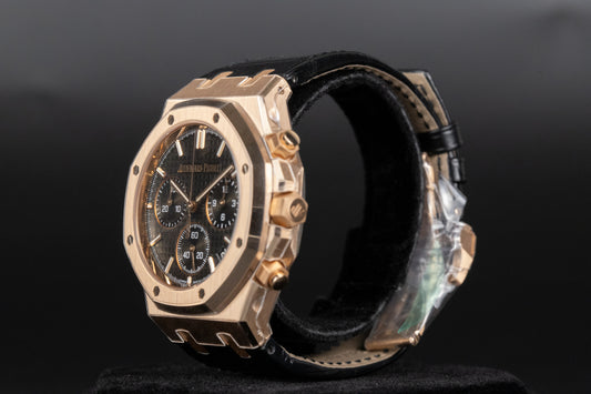 Audemars Piguet 26240OR Royal Oak Chronograph Flyback Black Dial Black Strap