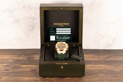 Audemars Piguet 26240OR Royal Oak Chronograph Flyback Green Dial Green Strap