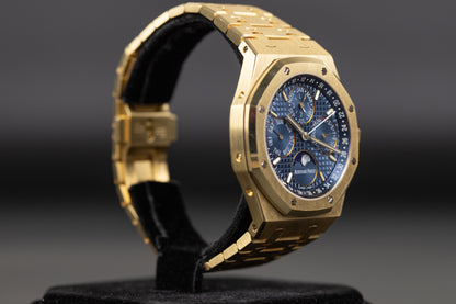 Audemars Piguet 26574BA Royal Oak Perpetual Calendar Yellow Gold Blue Dial