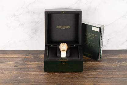 Audemars Piguet 67652OR Lady Royal Oak White Dial