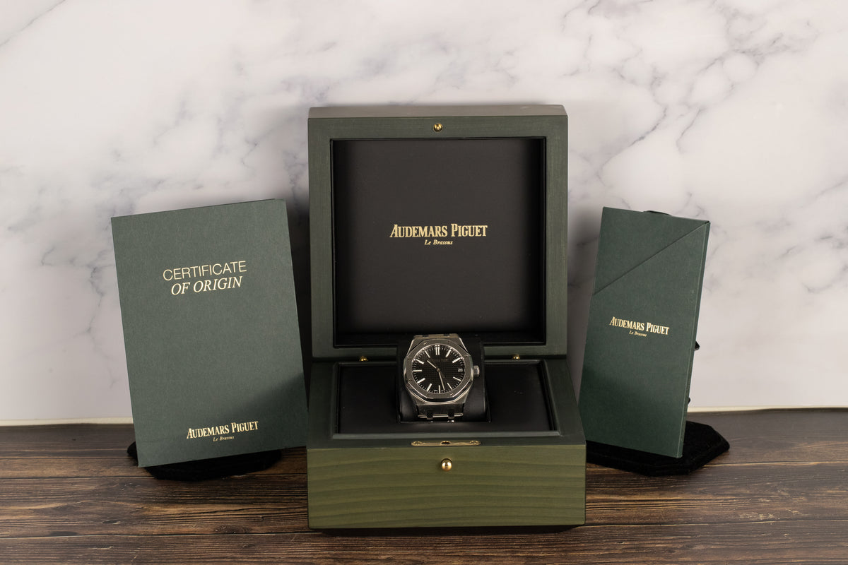 Audemars Piguet<br>15510ST Royal Oak Black Dial 50th Anniversary