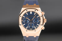 Audemars Piguet<br>26240OR Royal Oak Chronograph Flyback Blue Dial "50th Anniversary"