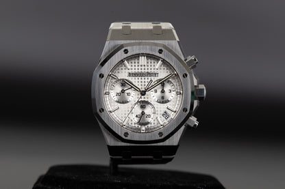 Audemars Piguet 26240ST Royal Oak Chronograph Flyback White Dial 50th Anniversary