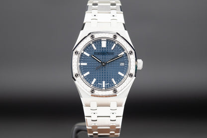 Audemars Piguet 77451ST Royal Oak Blue Dial Diamond Bezel