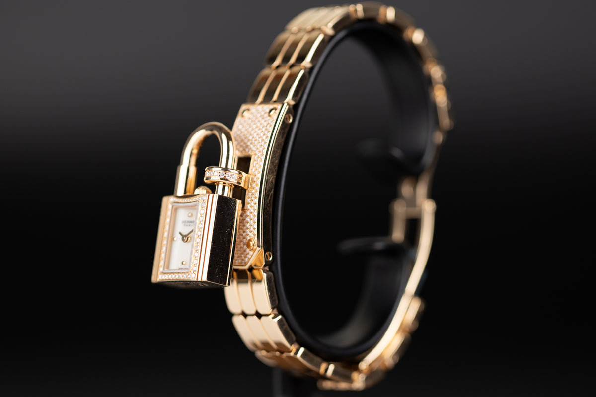 Hermes <br>Kelly Rose Gold Watch Mini model 16mm