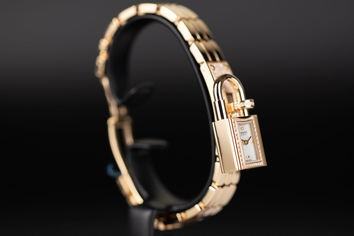 Hermes <br>Kelly Rose Gold Watch Mini model 16mm
