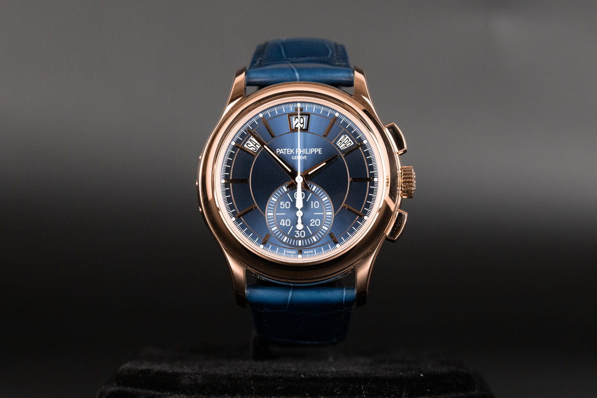 Patek Philippe 5905R Complications Flyback Chronograph Annual Calendar Blue Dial