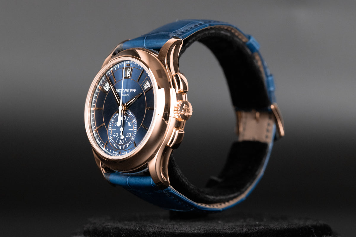 Patek Philippe 5905R Complications Flyback Chronograph Annual Calendar Blue Dial