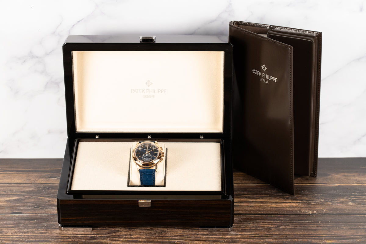Patek Philippe 5905R Complications Flyback Chronograph Annual Calendar Blue Dial
