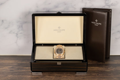 Patek Philippe 5980/1400R Nautilus Chronograph Factory Diamond Black Dial
