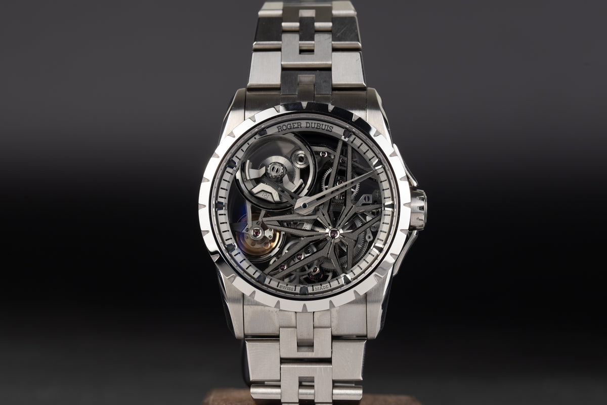 Roger Dubuis<br>DBEX0956  Excalibur Monobalancier Titanium Skeleton Dial