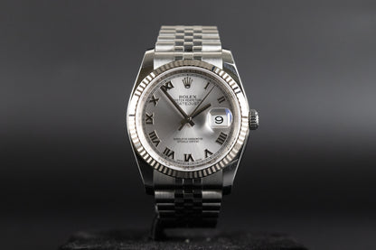 Rolex 116234 Datejust 36 Silver Roman Numeral Dial