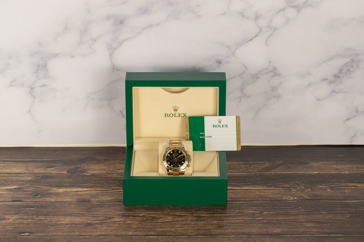 Rolex<br>116503 Daytona SS/18k Black Dial