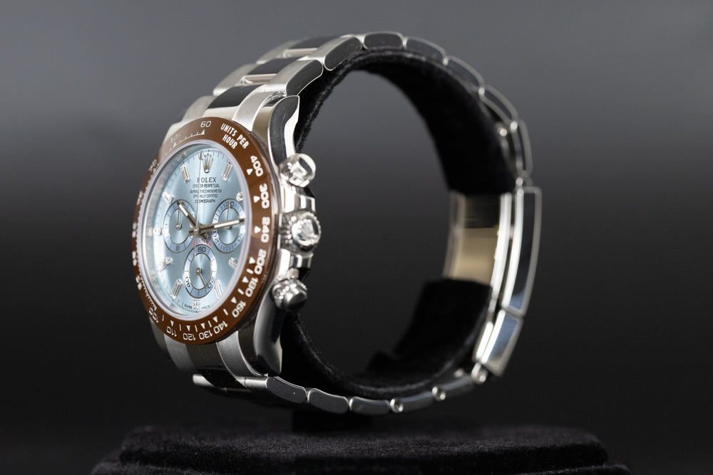 Rolex<br>116506 Daytona Platinum Ceramic Baguette Diamond Dial