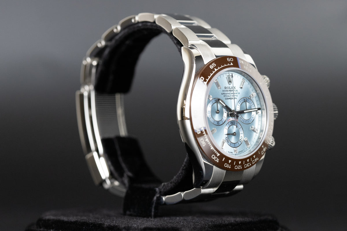 Rolex<br>116506 Daytona Platinum Ceramic Baguette Diamond Dial
