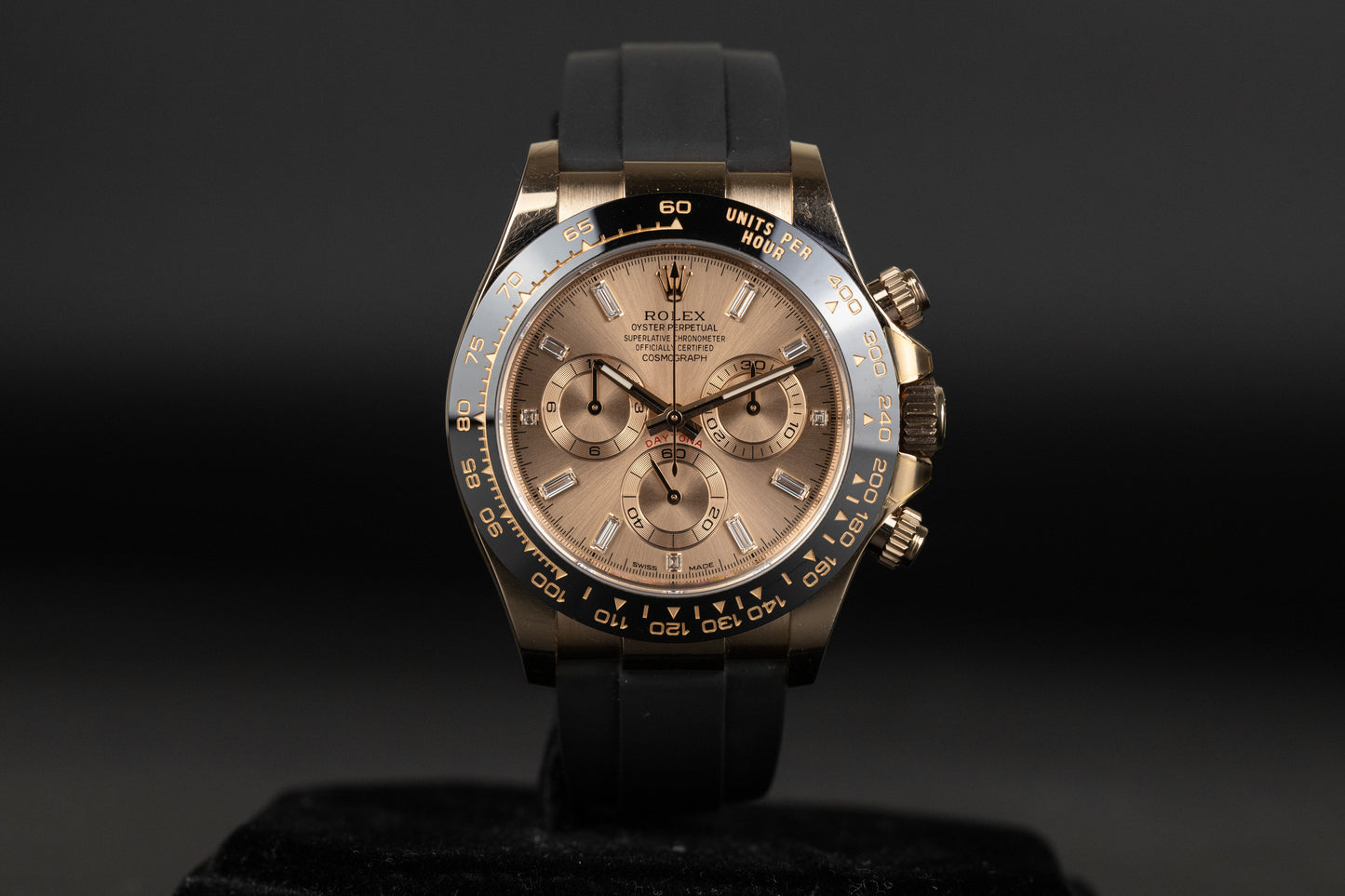 Rolex 116515LN Daytona Rose Gold Oysterflex Rose Dial
