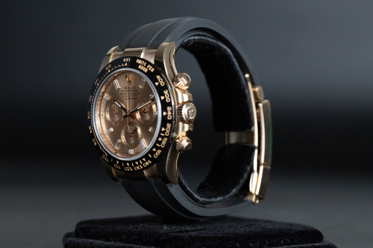 Rolex<br>116515LN Daytona Rose Gold Oysterflex Rose Dial