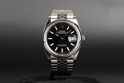 Rolex 126200 Datejust 36 Black Dial